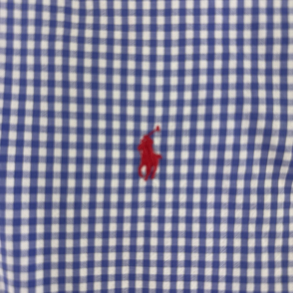 Ralph Lauren Short Sleeve Pony Button Up Shirt Mens XL Blue Plaid - Picture 5 of 11